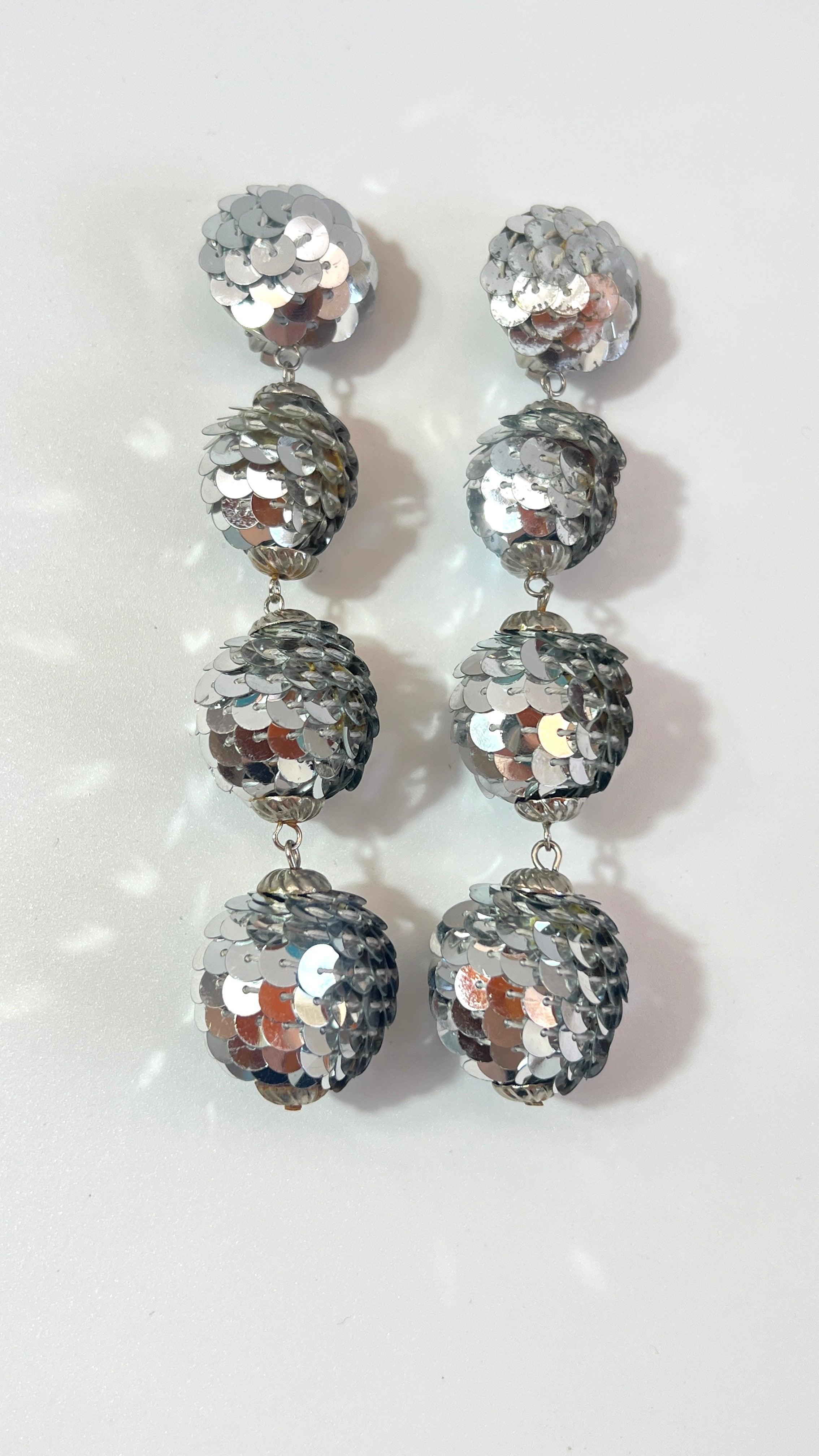 DISCOBALL SEQUIN CLIP EARRINGS - L'Officina General Store