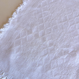 Small jacquard cotton napkins with fringe I Set of 2