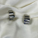 Modern Silver Abstract clip earrings - L'Officina General Store