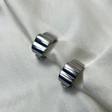Modern Silver Abstract clip earrings - L'Officina General Store