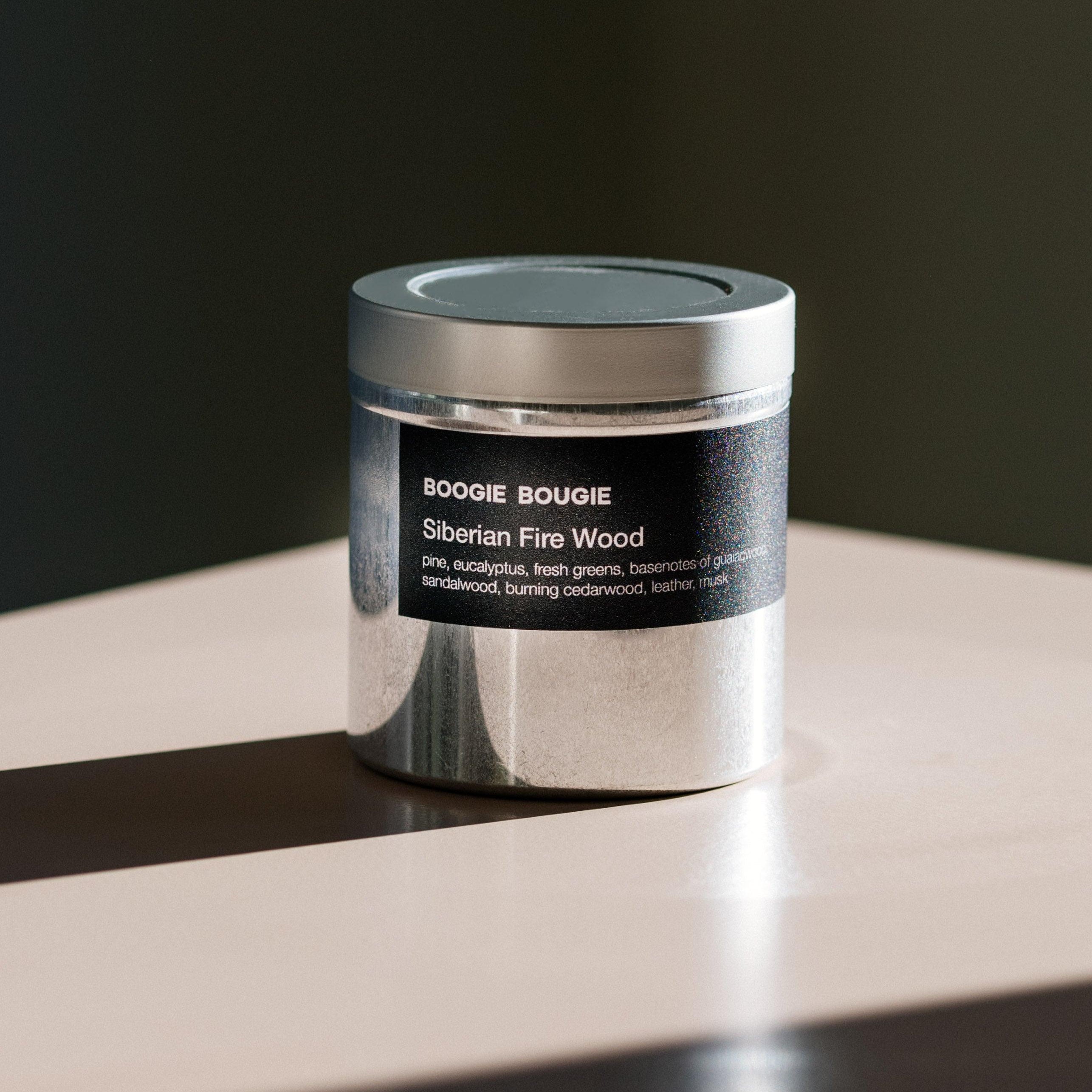 BOOGIE BOUGIE I SIBERIAN FIREWOOD I Eco-friendly Soy Wax Candle - L'Officina General Store
