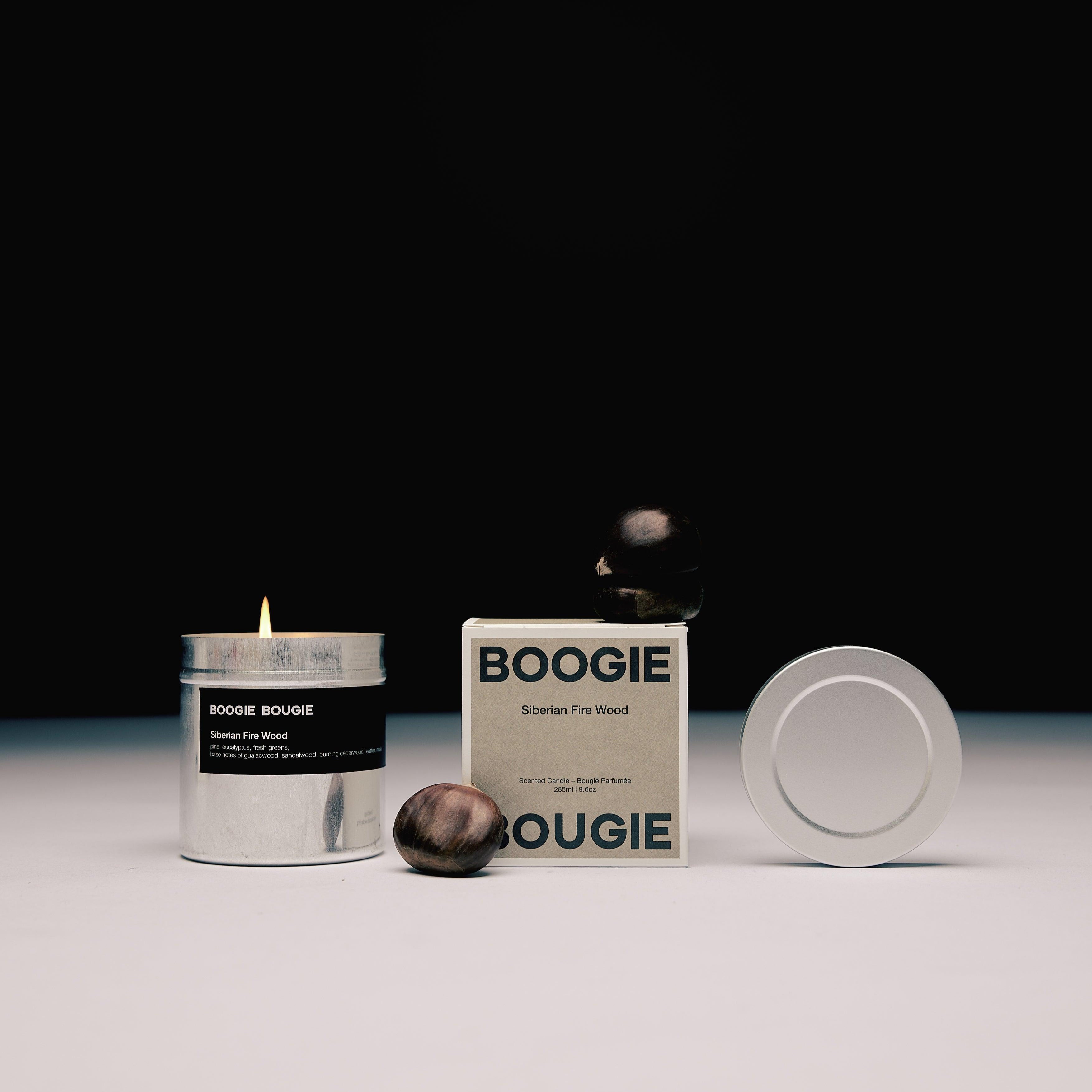 BOOGIE BOUGIE I SIBERIAN FIREWOOD I Eco-friendly Soy Wax Candle - L'Officina General Store