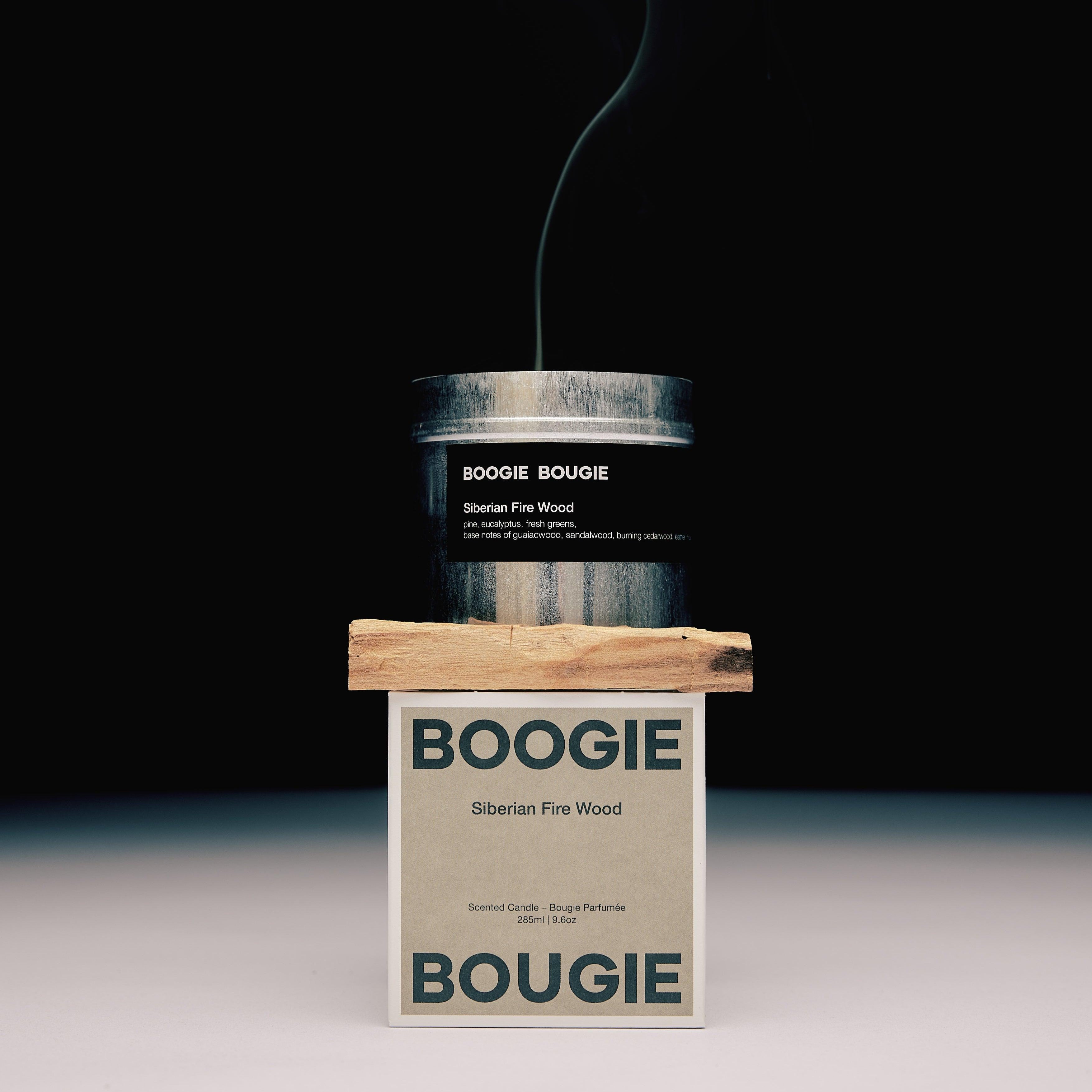 BOOGIE BOUGIE I SIBERIAN FIREWOOD I Eco-friendly Soy Wax Candle - L'Officina General Store