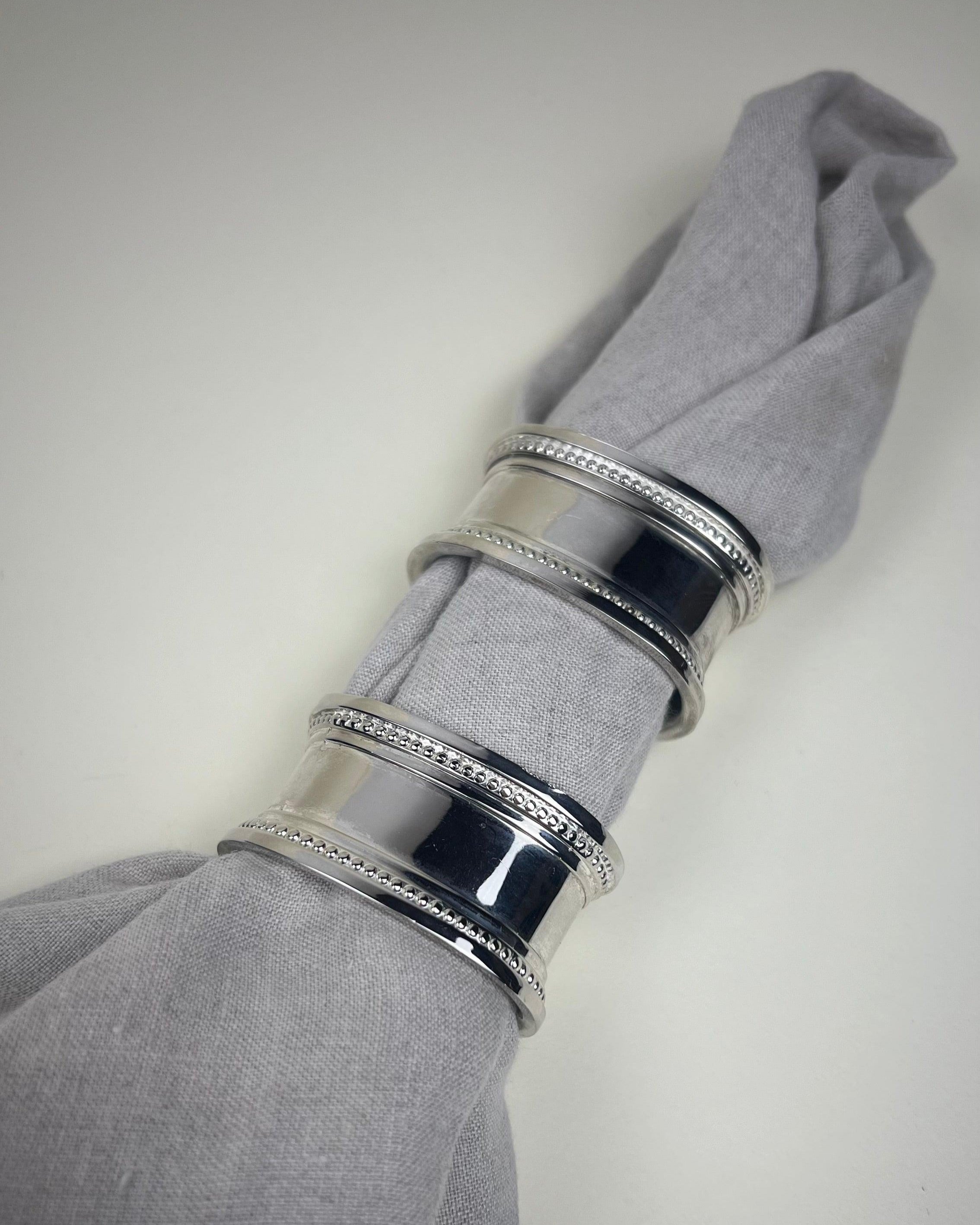 SET OF 2 | SILVER NAPKIN RINGS - L'Officina General Store