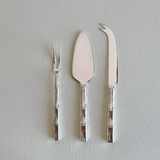Silver-Plated Bamboo Cheese I Set of 3