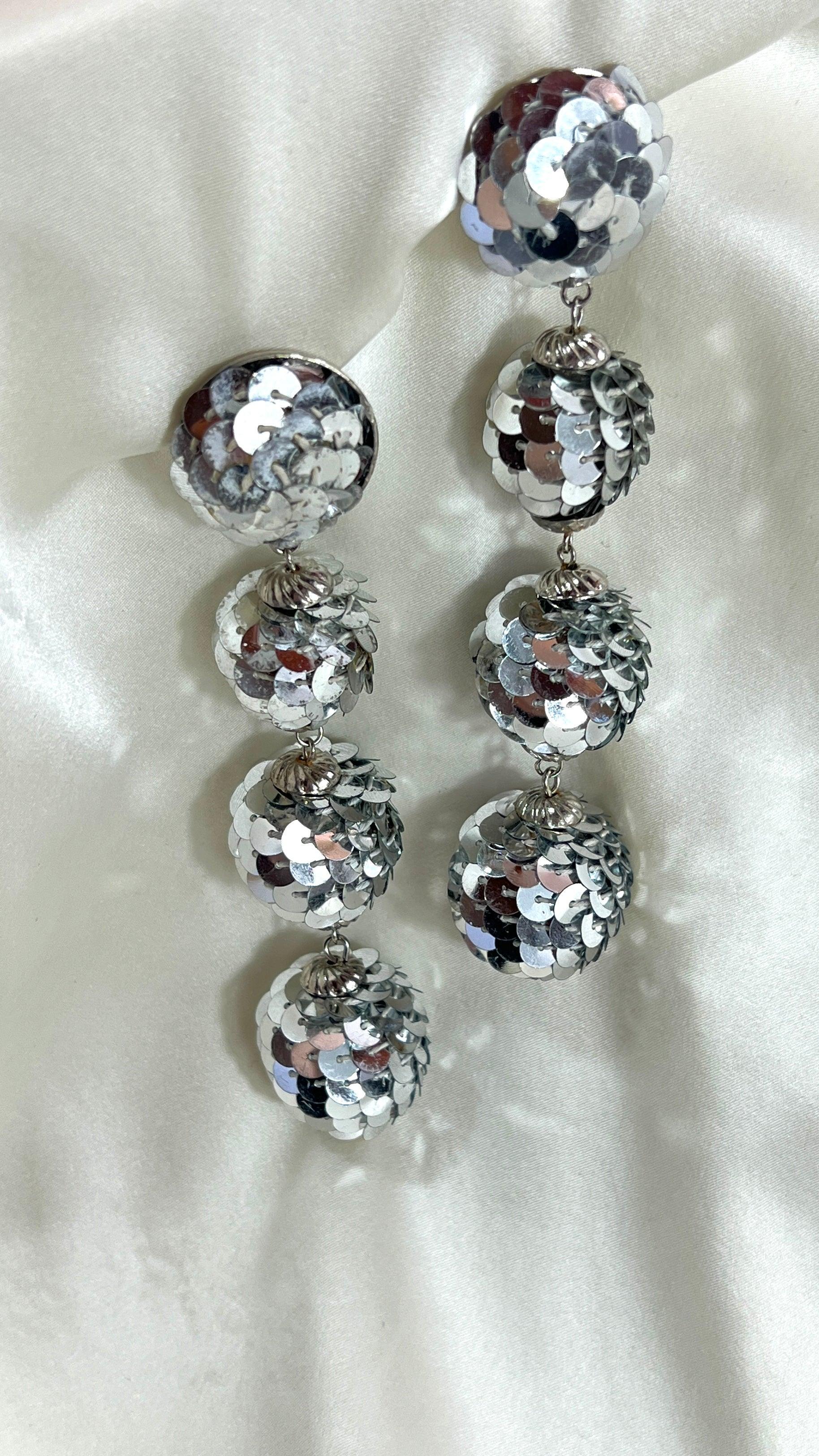 DISCOBALL SEQUIN CLIP EARRINGS - L'Officina General Store