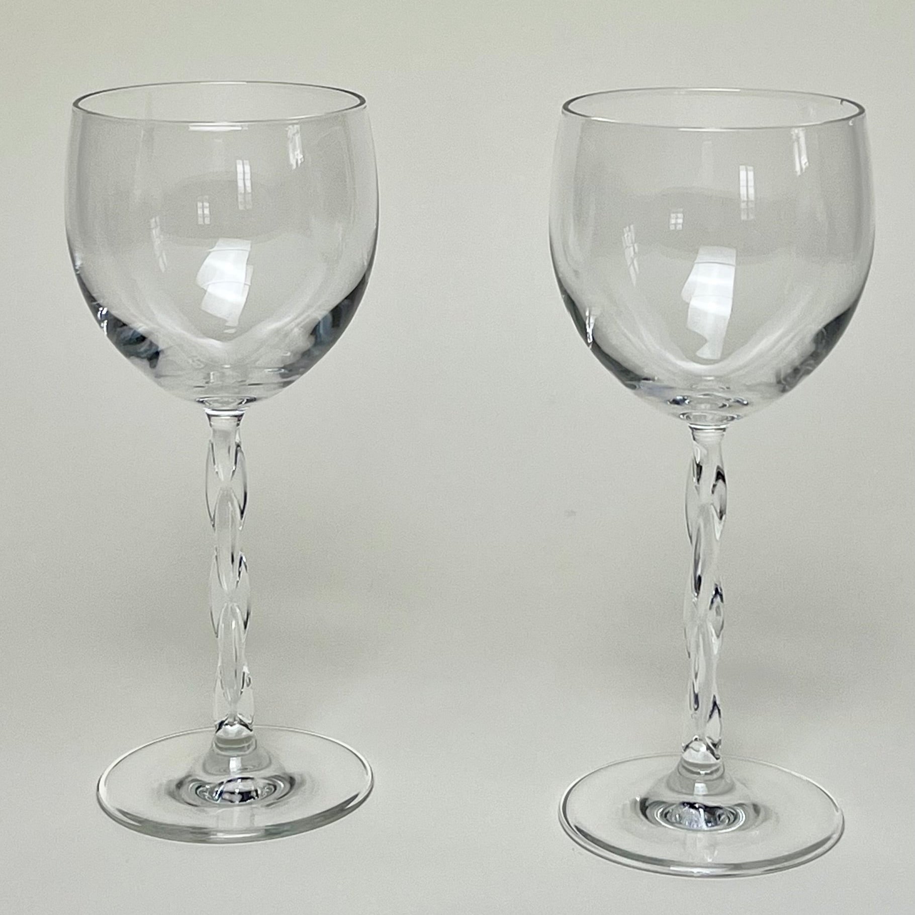 SET OF 2 I WINE GLASSES I Twisted stem - L'Officina General Store