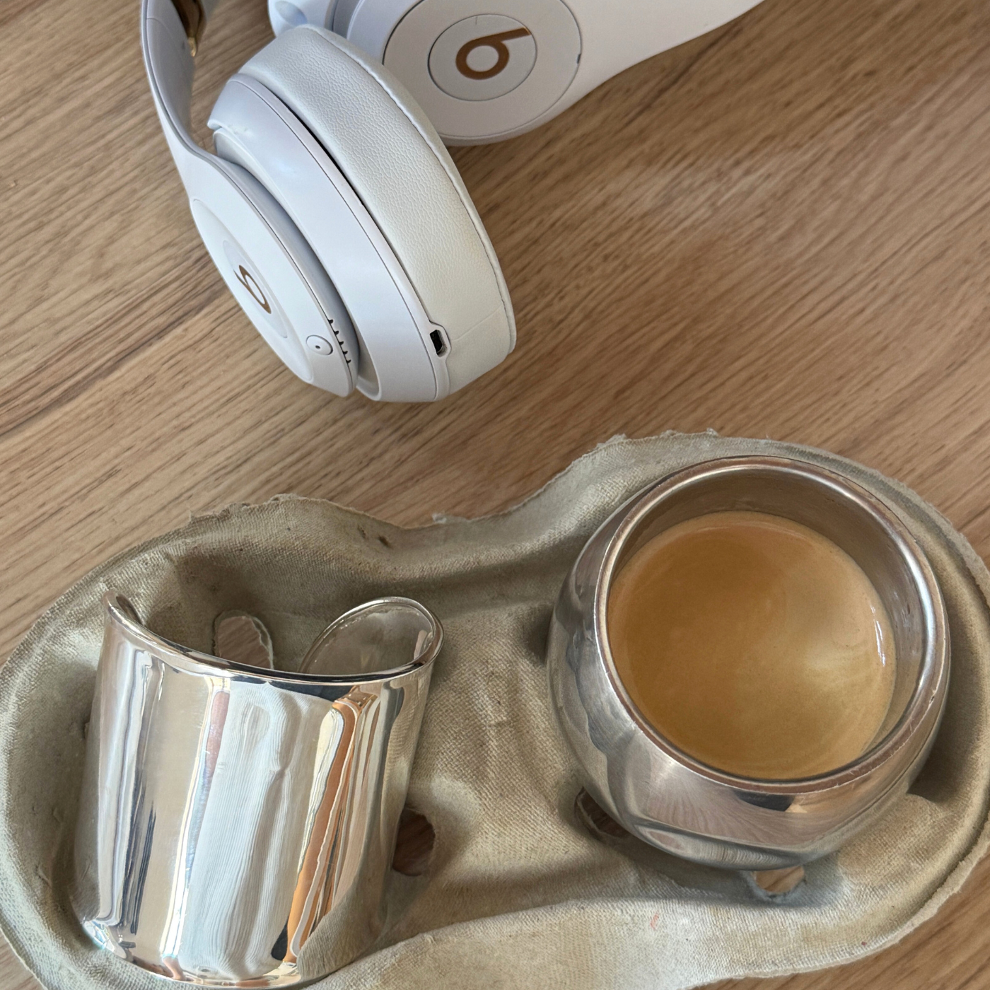 SILVER CUFF BRACELET AND AMC COFFEE CUP ART DESIGN