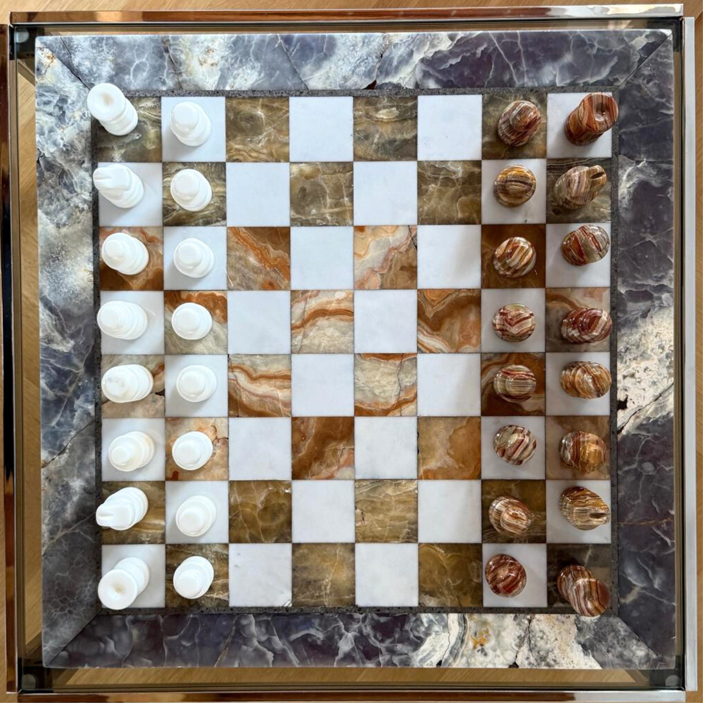 marble and onyx chess set