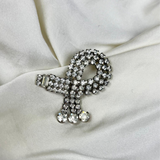 SILVER & RHINESTONE BROOCH I 1930s vintage