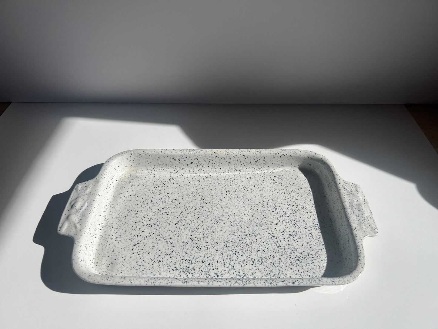 Serving Tray with Blue indigo scattered print - L'Officina General Store 