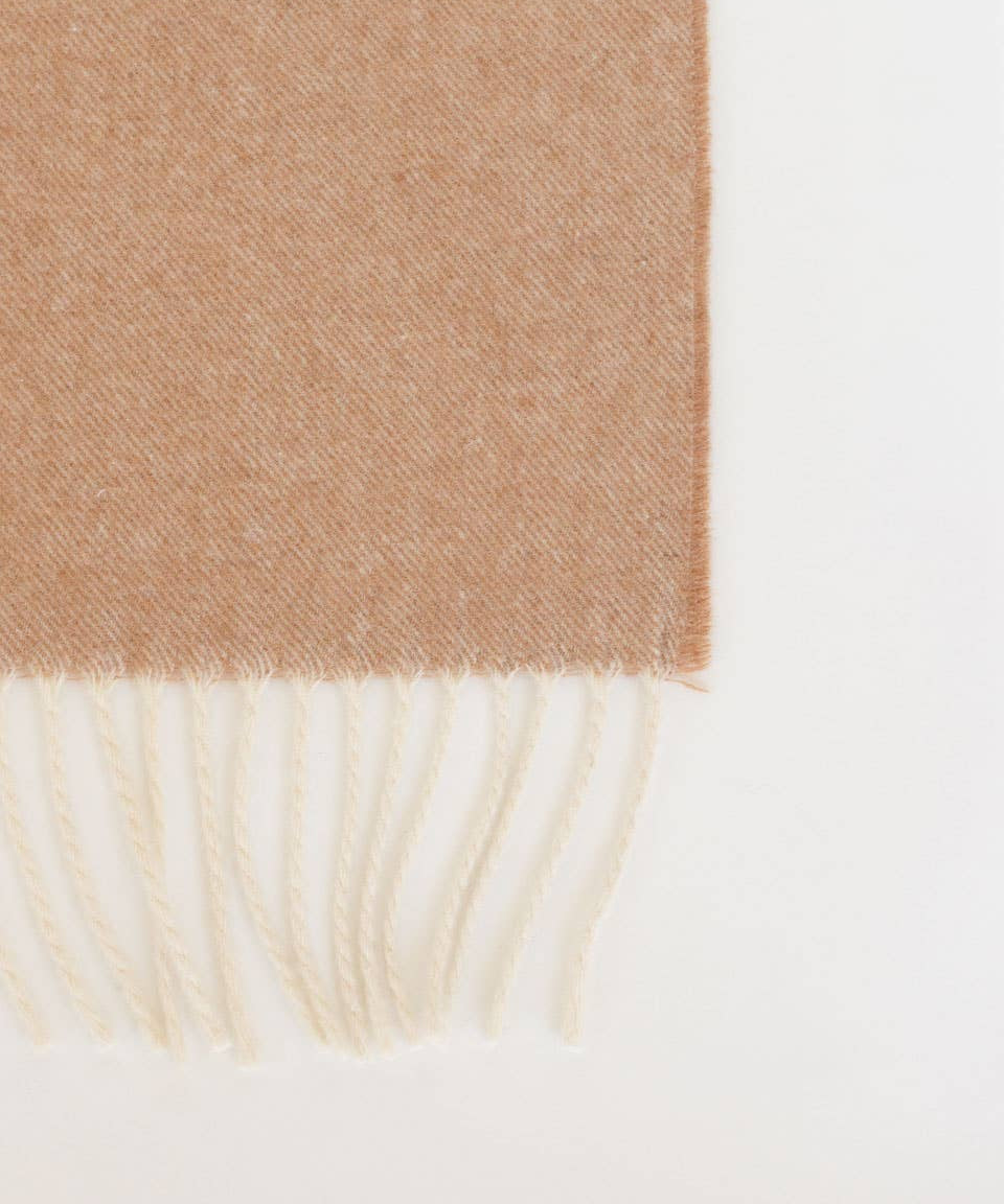 Cashmere Merino Wool Throw Blanket | Light Camel · 200 × 140 cm