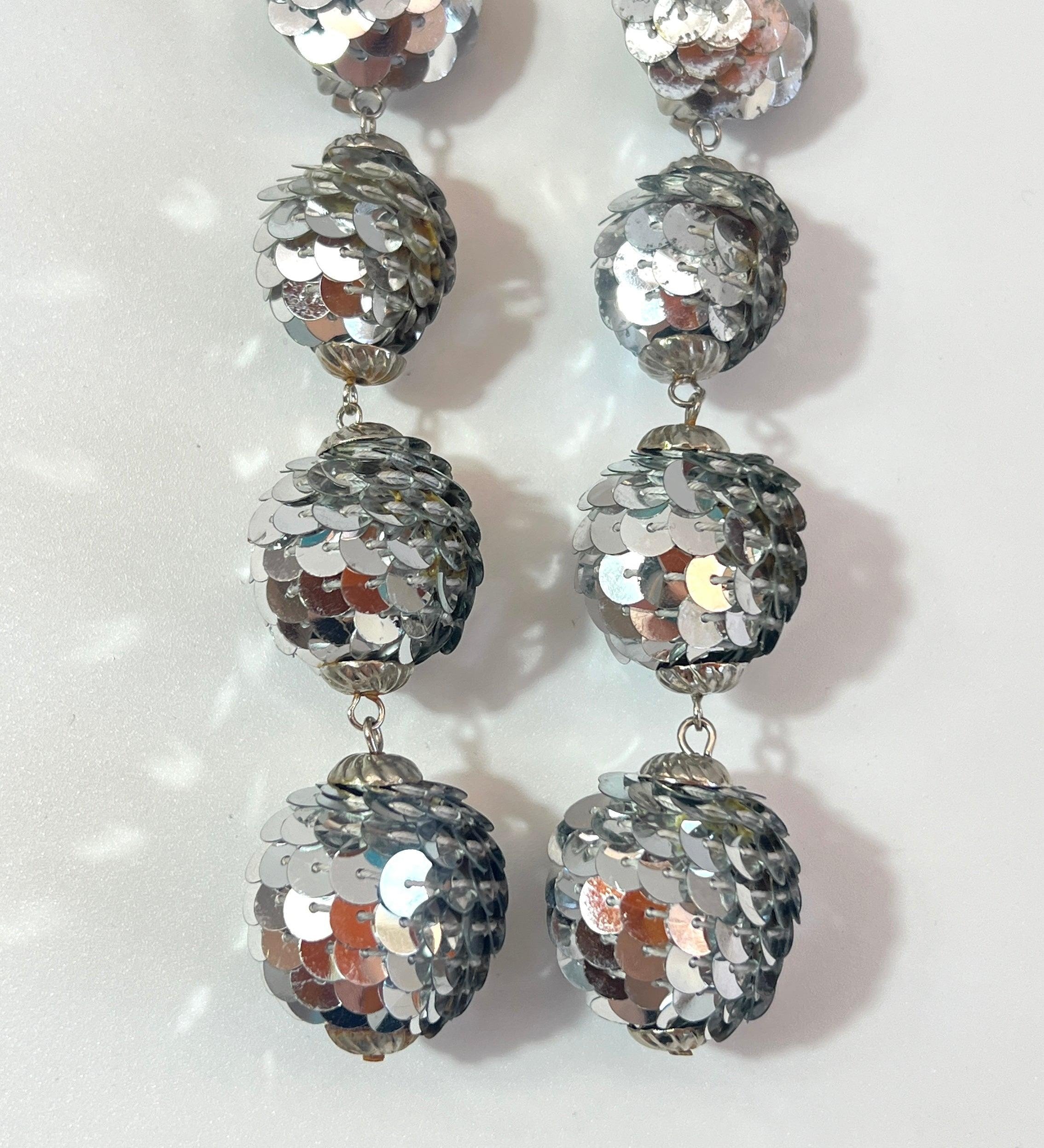 DISCOBALL SEQUIN CLIP EARRINGS - L'Officina General Store