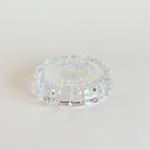 Cristal d'Arques Courcelle ashtray in clear lead-free crystal, radial cut French glassware, 15 x 4.5 cm