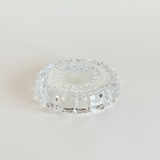 Cristal d'Arques Courcelle ashtray in clear lead-free crystal, radial cut French glassware, 15 x 4.5 cm