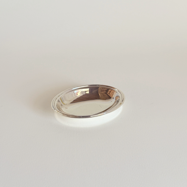 Silver Plated Oval Trinket Dish | Catch-All, 1980s — L'Officina General Store