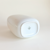 Scherzer bud vase in white Bavarian porcelain, minimalist rectangular form, 25 x 14 x 10 cm