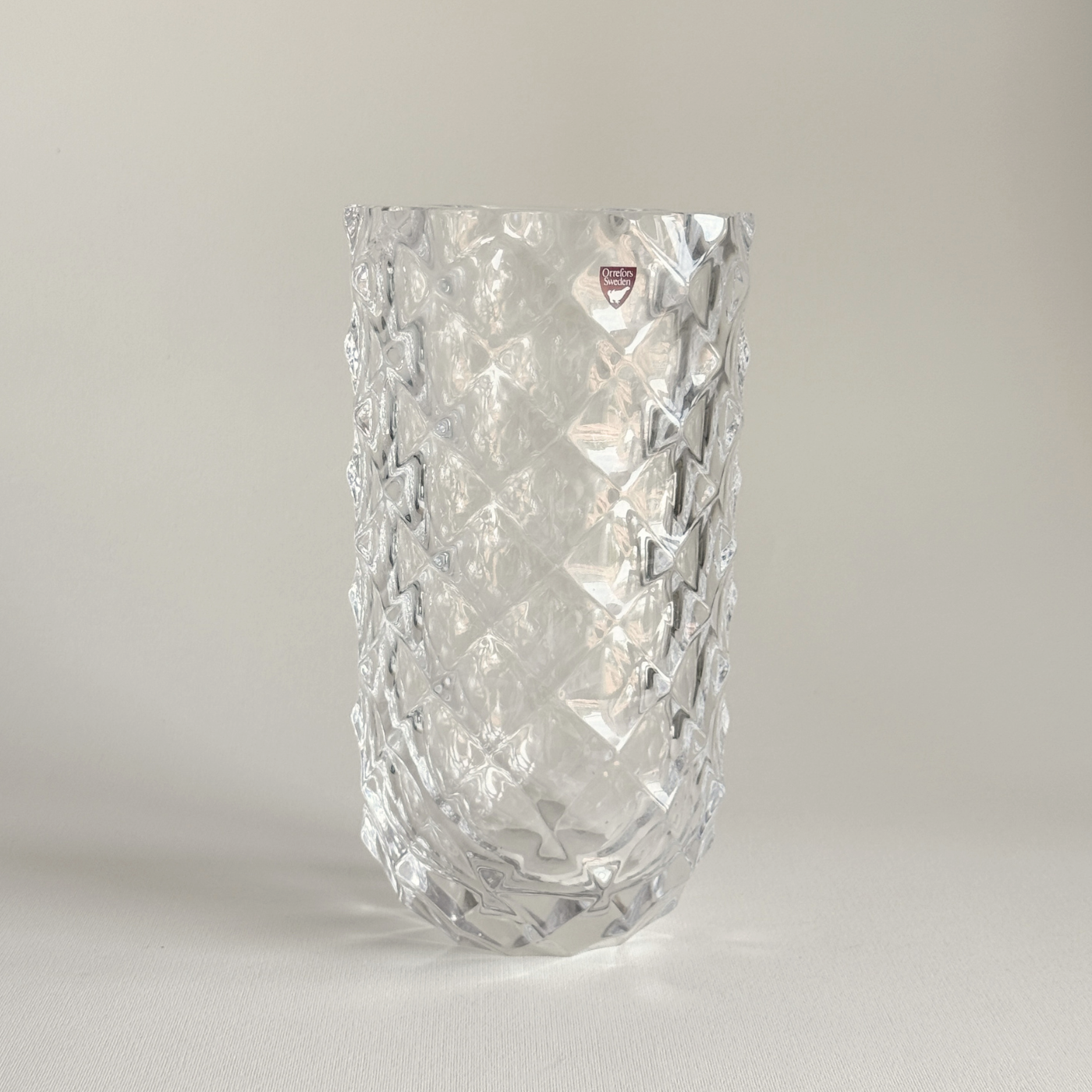 Orrefors Haga crystal vase, 24 cm