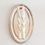 Cereria Graziani Lacquered Spiral Taper Candles | Pair · 28 cm · Ivory