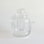 Glass Ice Tea Lemonade Jug 3-piece set · swirl detail · clear glass · L'Officina General Store