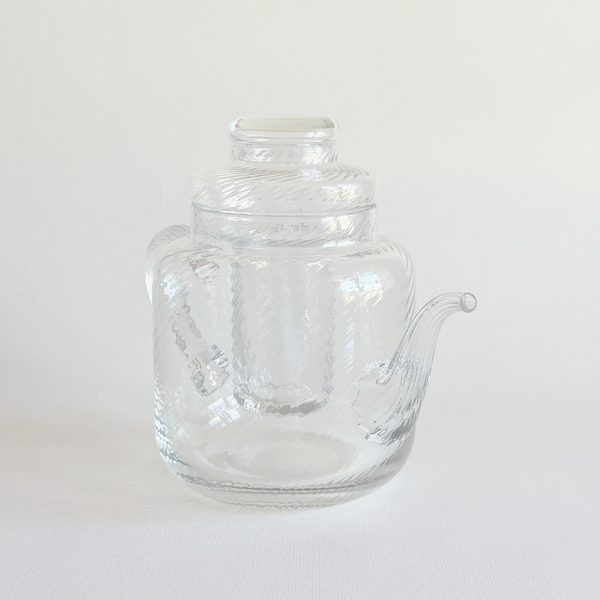 Caraffa Ghiaccio in Vetro | Set 3 Pezzi · Decoro Swirl — L'Officina General Store