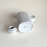 Post-modern Bavarian coffee pot in white porcelain, 750 ml capacity, Mitterteich, made in Germany