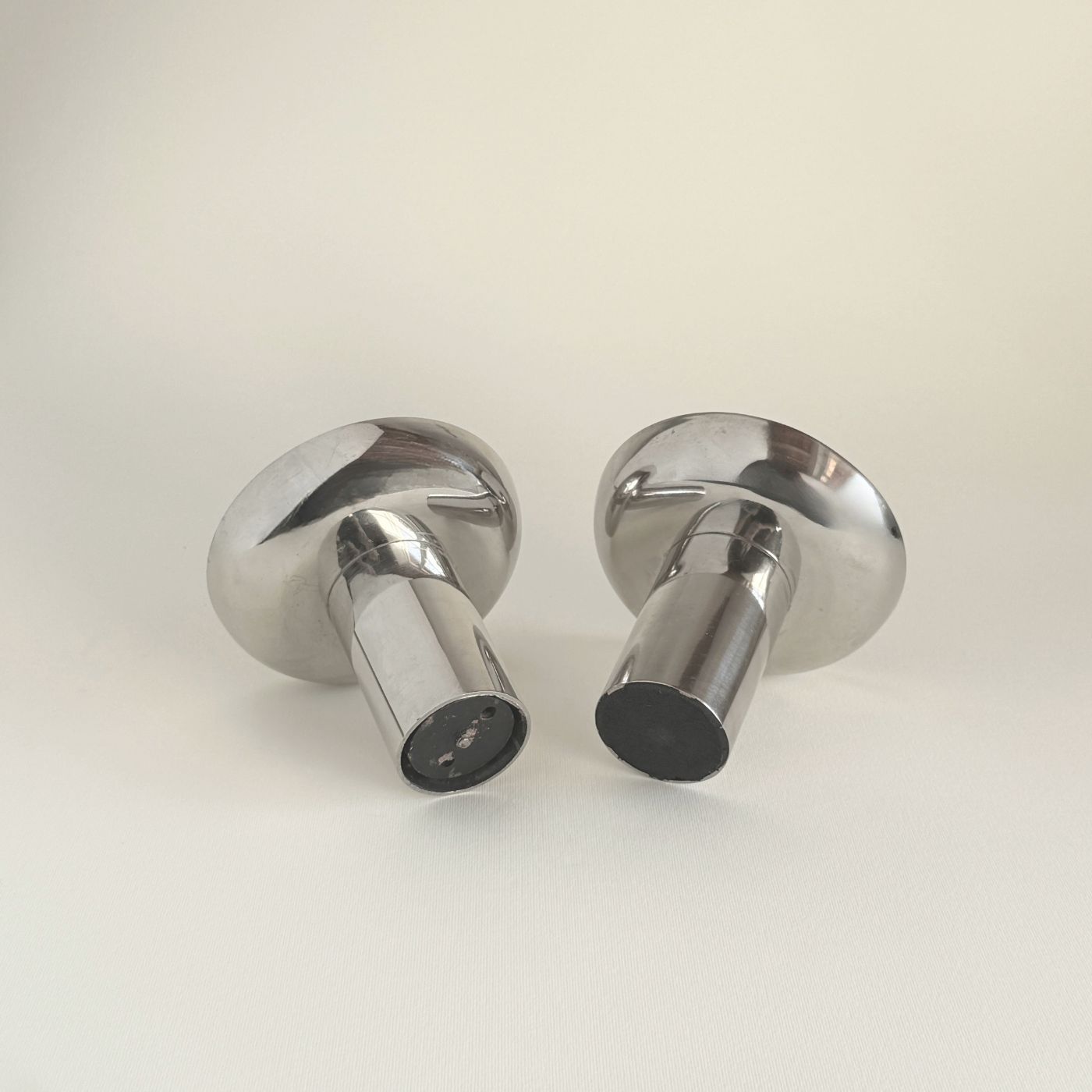 Bougeoirs en Acier Inoxydable | Lot de 2 · Scandinaves 1970s