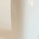 German Scherzer porcelain vase in bone-white matte finish, restrained rectangular design