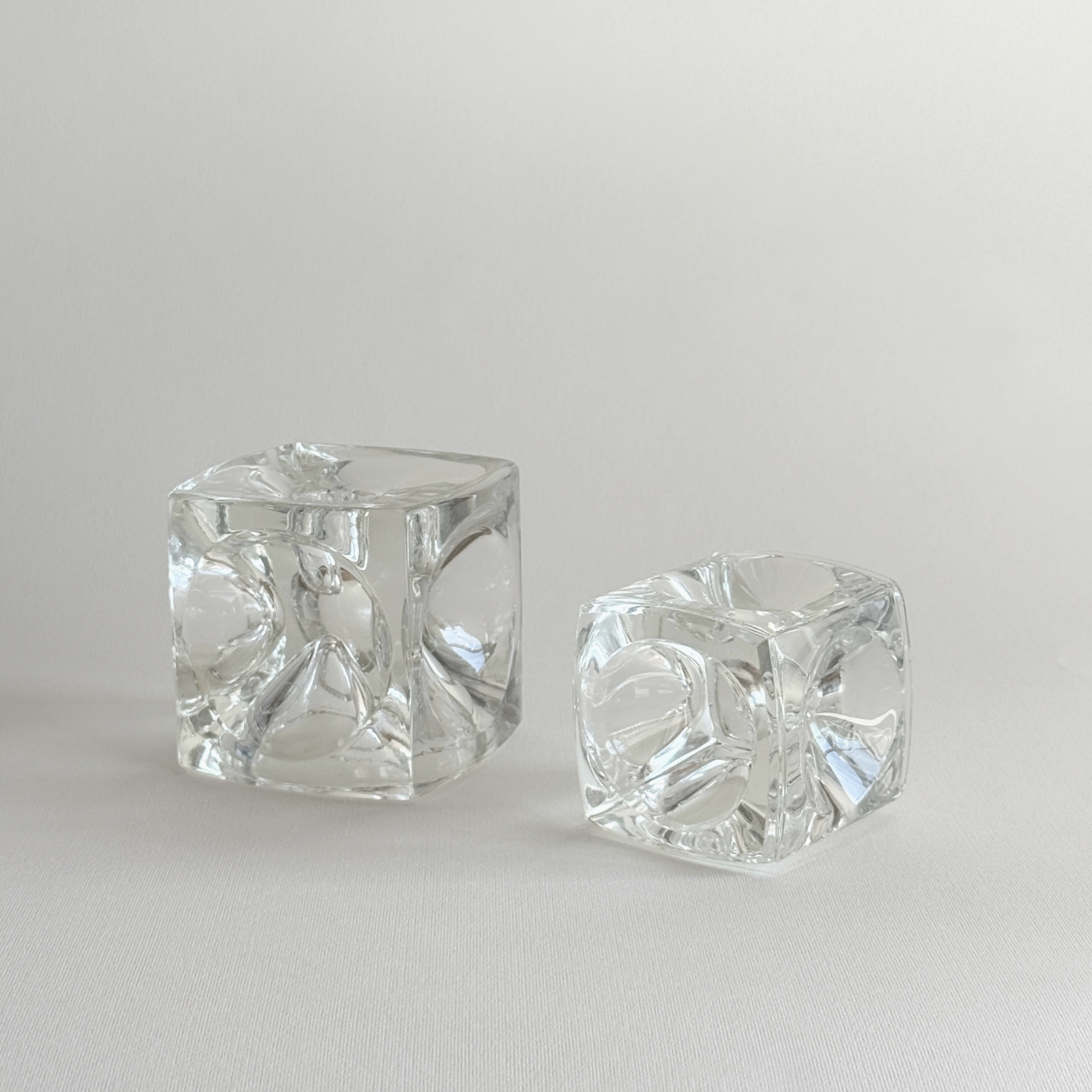 Rudolf Jurnikl Glass Cubes | Set of 2 · 1970s