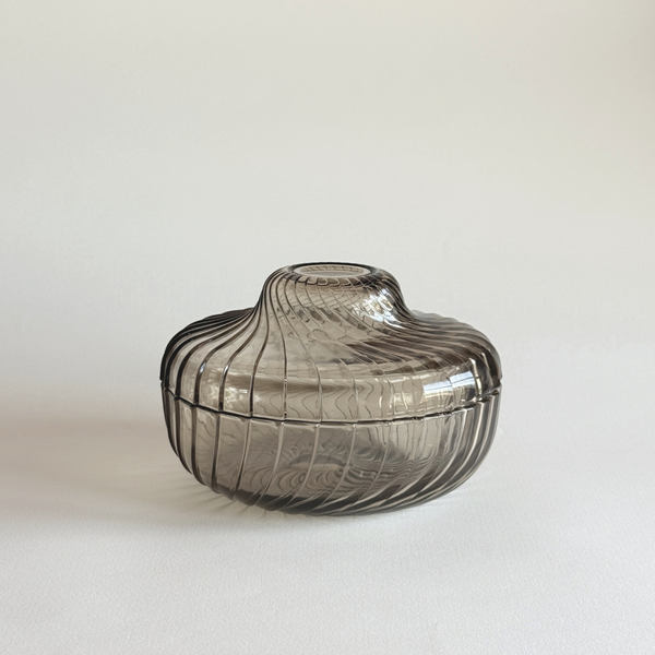 Veropa France Smoked Glass Bowl | Lidded · Reversible, 1970s — L'Officina General Store