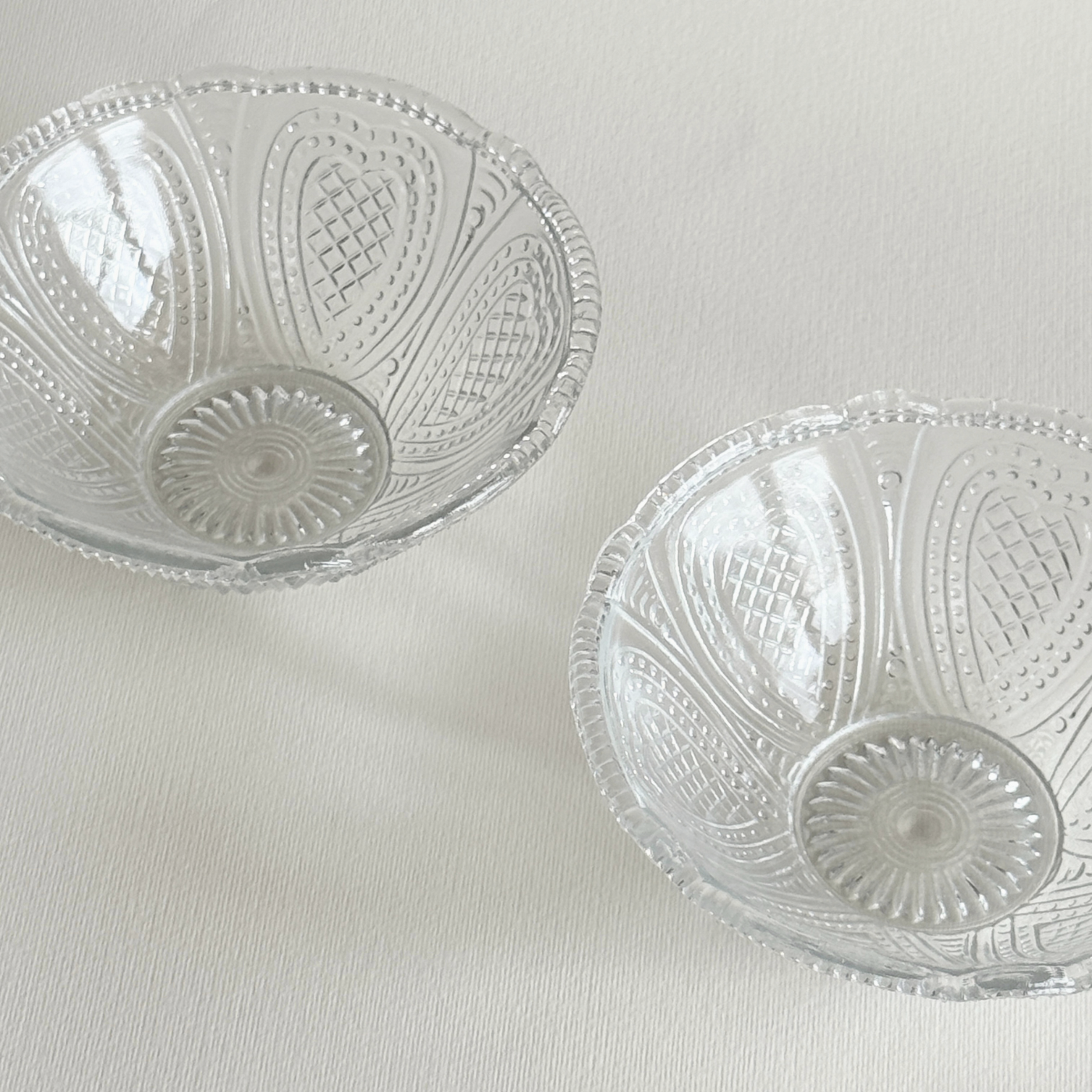 Ciotole Hobnail Bolla in Vetro | Set di 3