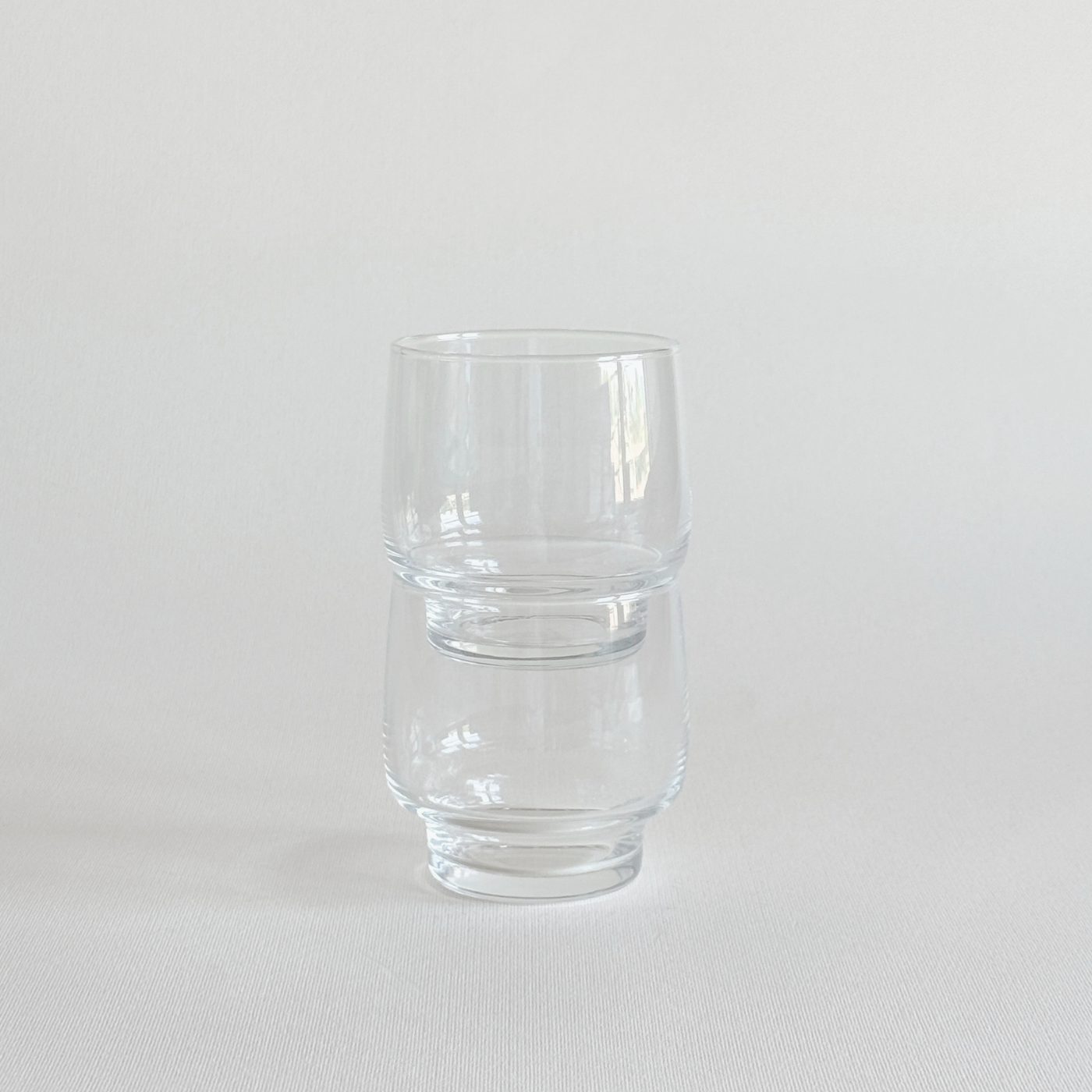 Italian glass tumblers set of 2 · side view · thick base · L'Officina General Store