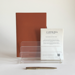 Prada Saffiano leather A5 notebook in burnt orange, article 2AR395 from the AW05 collection, 126 pages