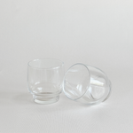 Italian glass tumblers set of 2 · top view · 7 cm diameter · L'Officina General Store