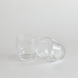 Italian glass tumblers set of 2 · top view · 7 cm diameter · L'Officina General Store