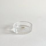 Cut crystal catch-all in use, holding keys and coins by the door