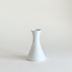 Seltmann Weiden bud vase in satin white Bavarian porcelain with flared lip and weighted base