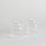 Italian glass tumblers set of 2 · base detail · 20 cl capacity · L'Officina General Store