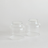 Italian glass tumblers set of 2 · base detail · 20 cl capacity · L'Officina General Store