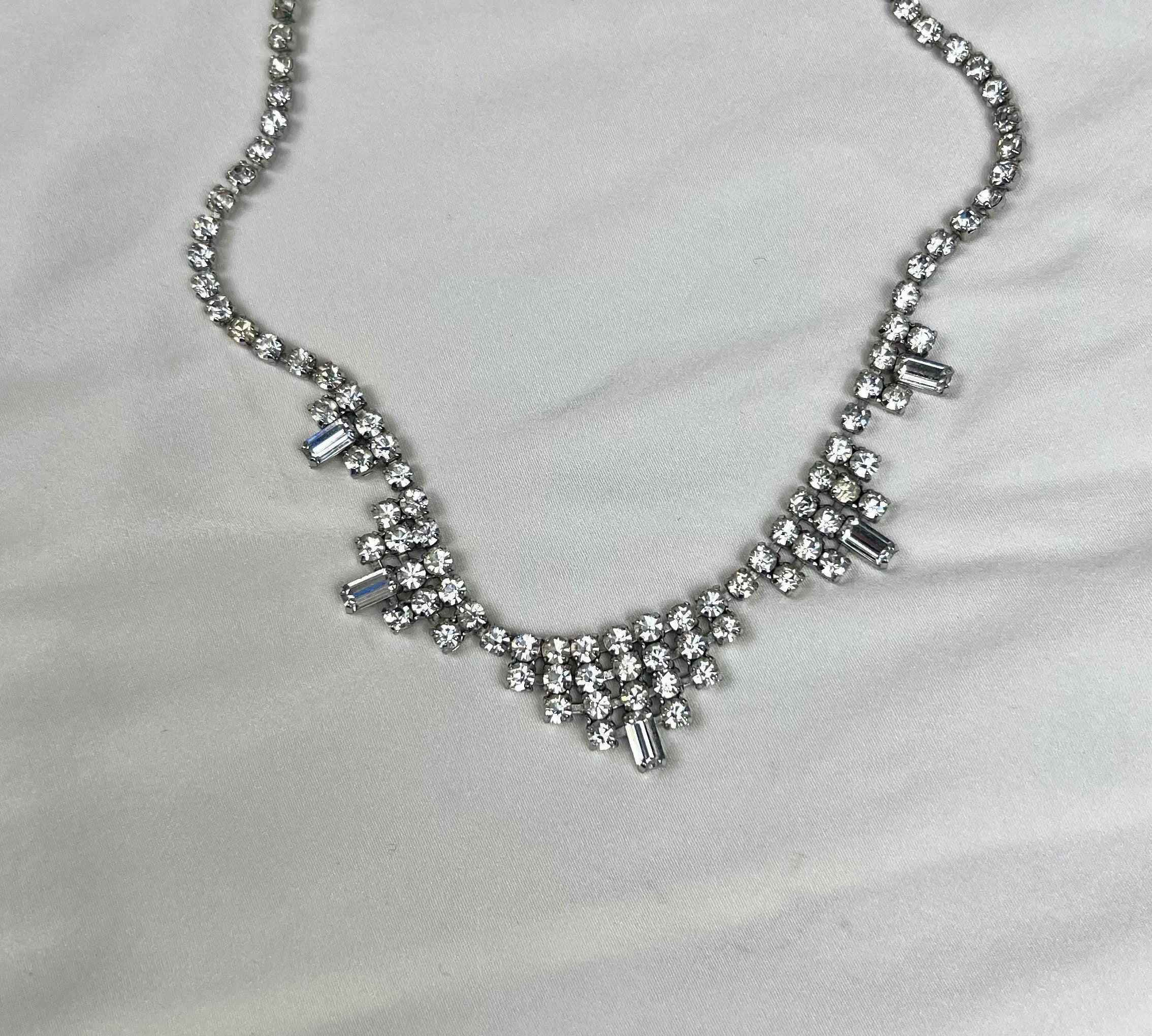 RHINESTONE SHORT NECKLACE I Vintage - L'Officina General Store
