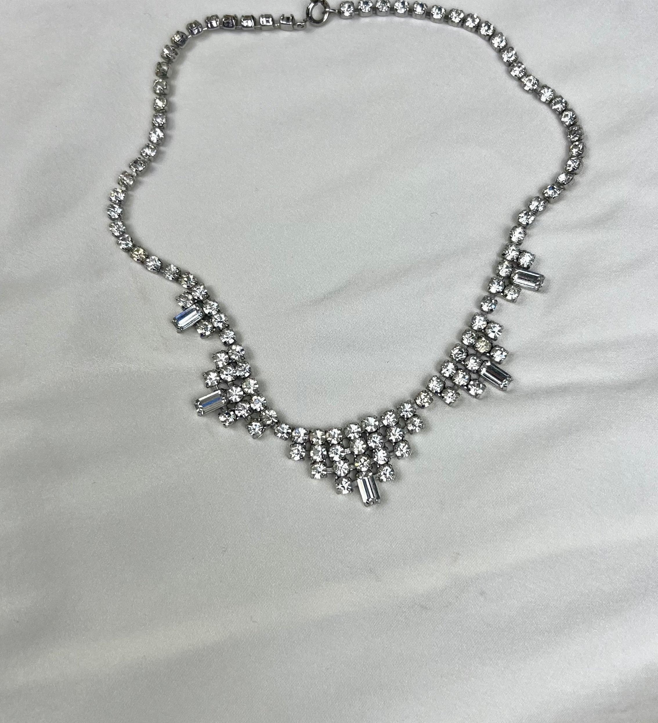 RHINESTONE SHORT NECKLACE I Vintage - L'Officina General Store