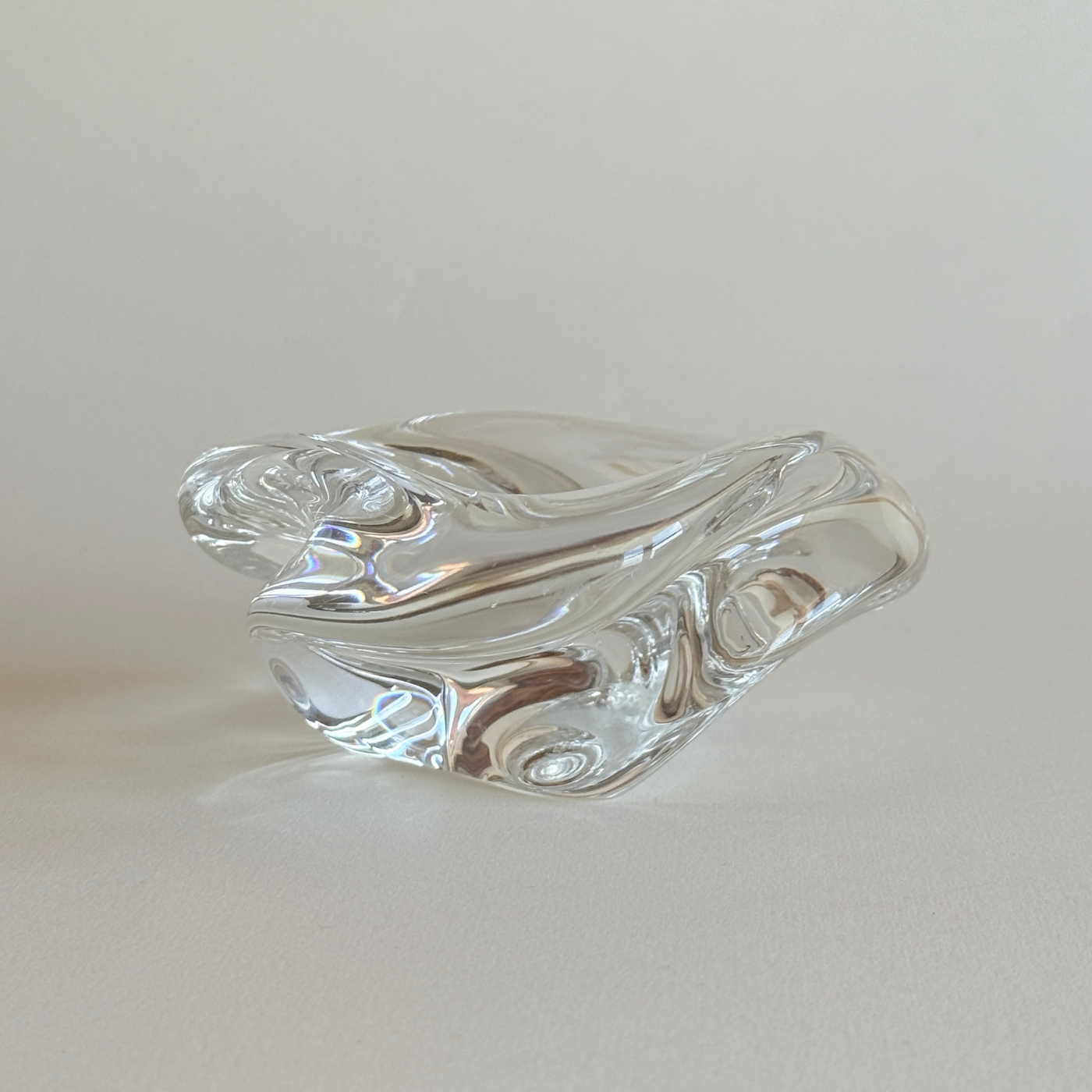 Luxury French crystal ashtray by Saint-Louis, part of Hermès Group