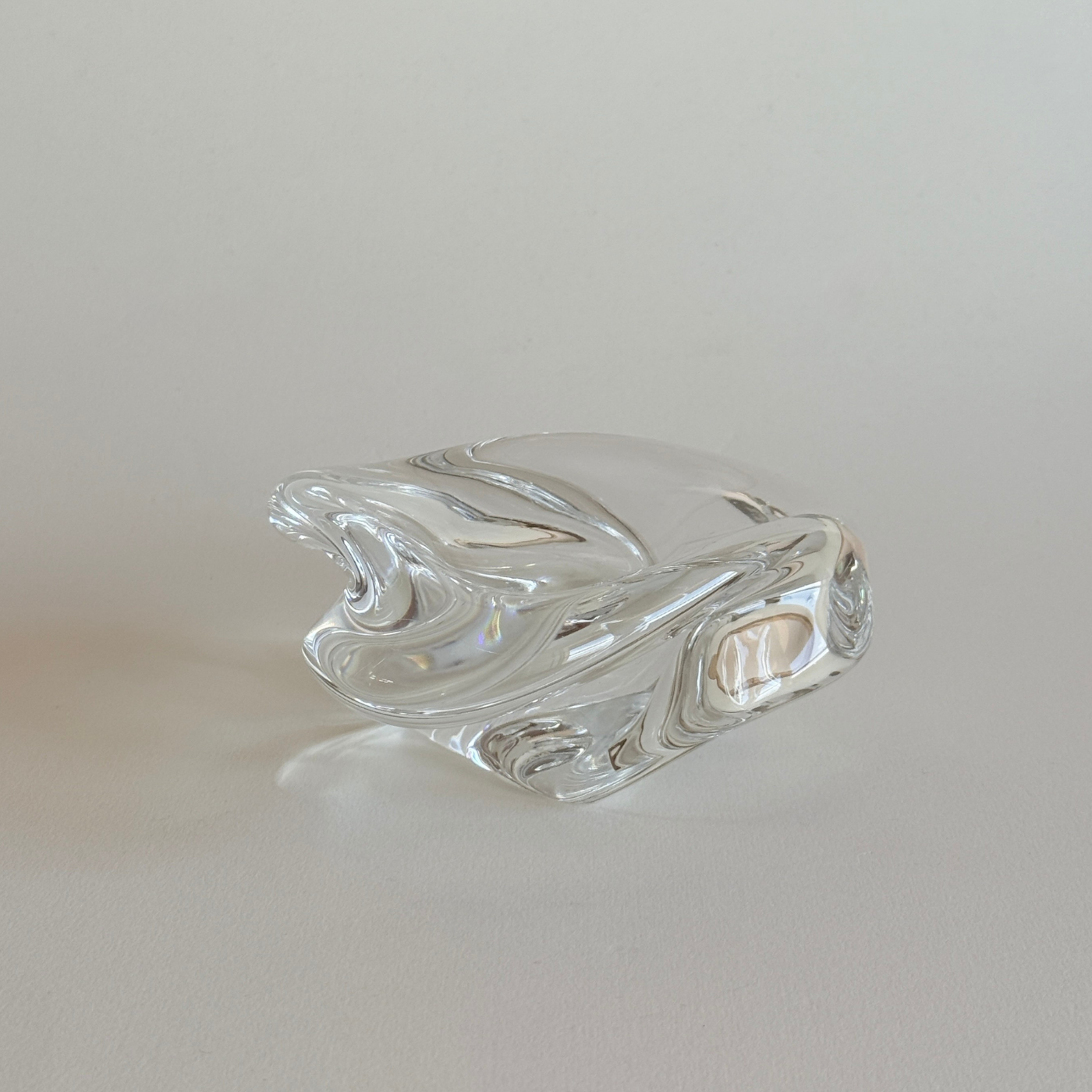Vintage 1950s Hermès-owned Saint-Louis crystal ashtray