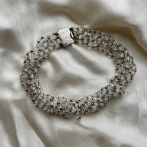Clear acrylic beads chocker necklace I Italian 1960 vintage - L'Officina General Store