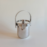 1970s silver-plated ice bucket with mirror finish