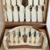 1970s Morinox Cake Serving Set for 6