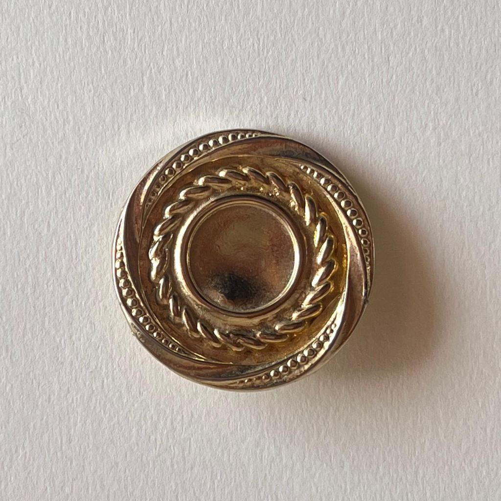 Yves Saint Laurent Givenchy style golden earrings