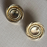 Golden Italian Clip Earrings