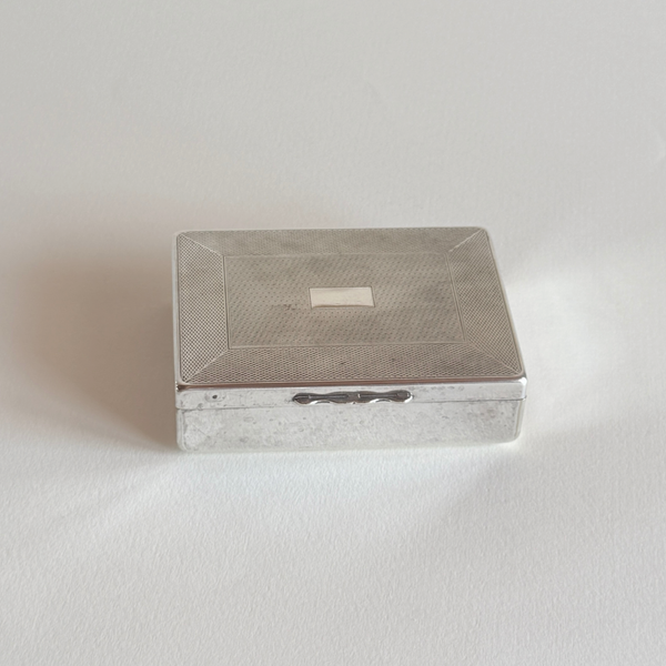 H.B. Aristocrat Silver Plated Box | Cigarette & Card Holder, 1950s — L'Officina General Store