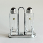 Alessi – Oil & Vinegar Cruet – Glass & Stainless Steel – Clear & Silver